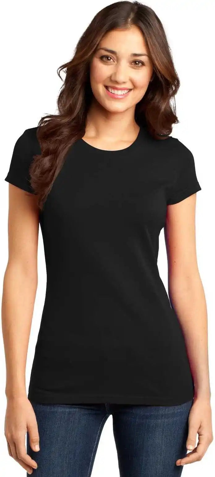 District Dt6001 Women’s Fitted Very Important Tee Black