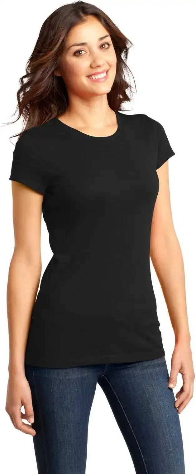 District Dt6001 Women’s Fitted Very Important Tee Black