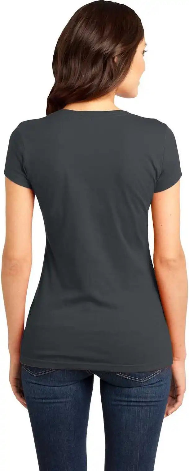 District Dt6001 Women’s Fitted Very Important Tee - Charcoal