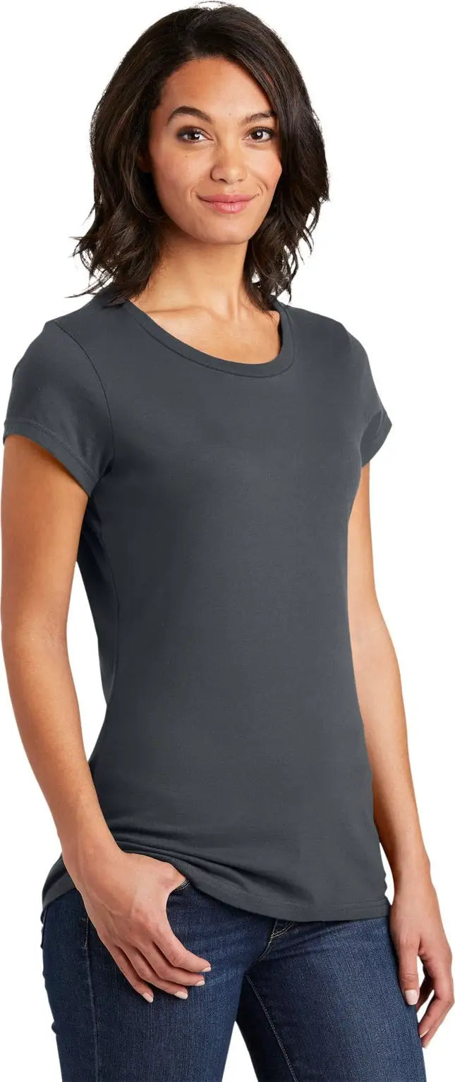 District Dt6001 Women’s Fitted Very Important Tee - Charcoal