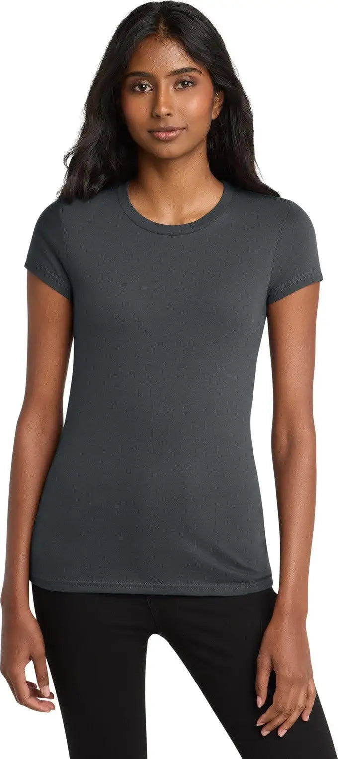 District Dt6001 Women’s Fitted Very Important Tee - Charcoal - Ladies Xs
