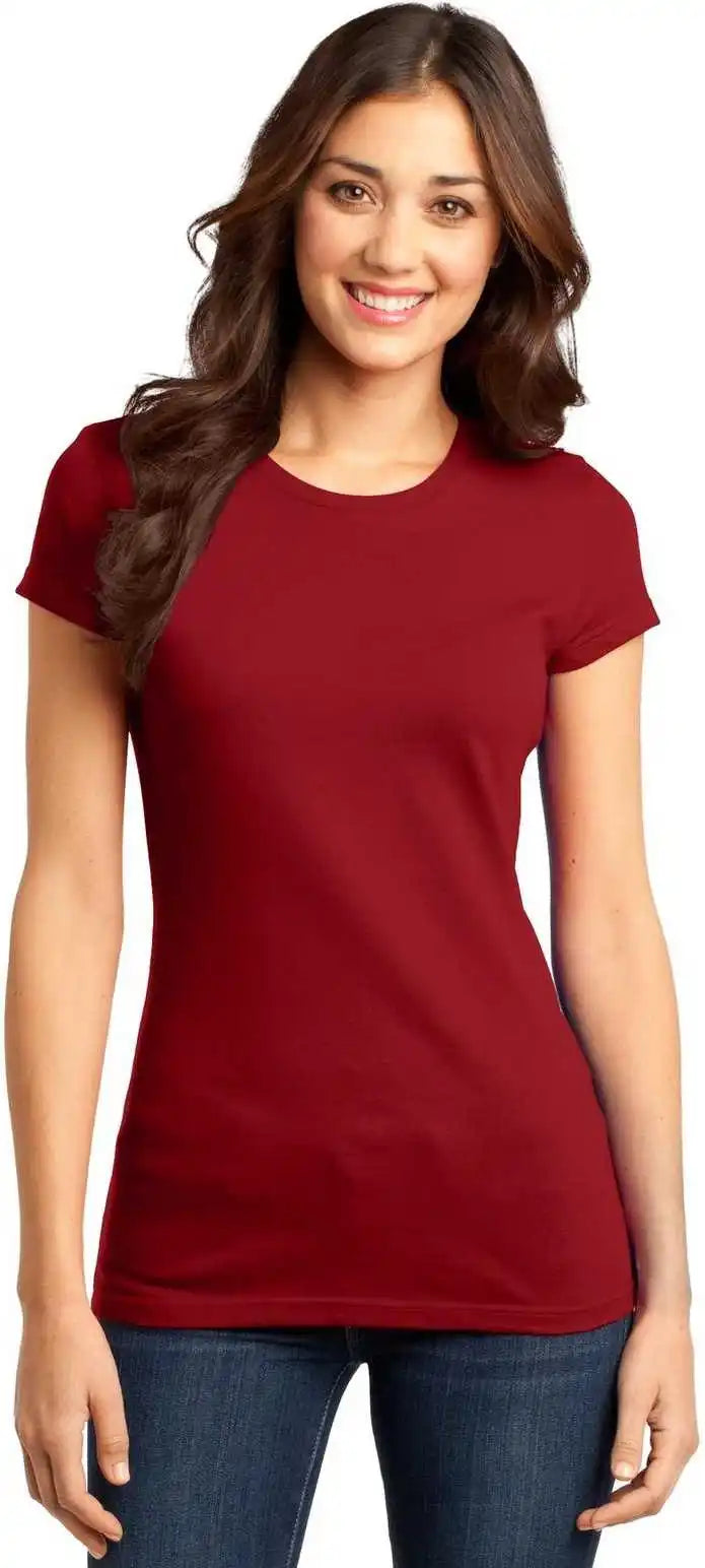 District Dt6001 Women’s Fitted Very Important Tee Classic Red