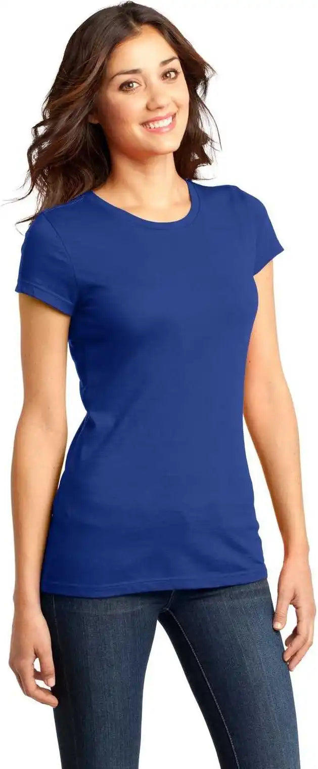 District Dt6001 Women’s Fitted Very Important Tee Deep Royal