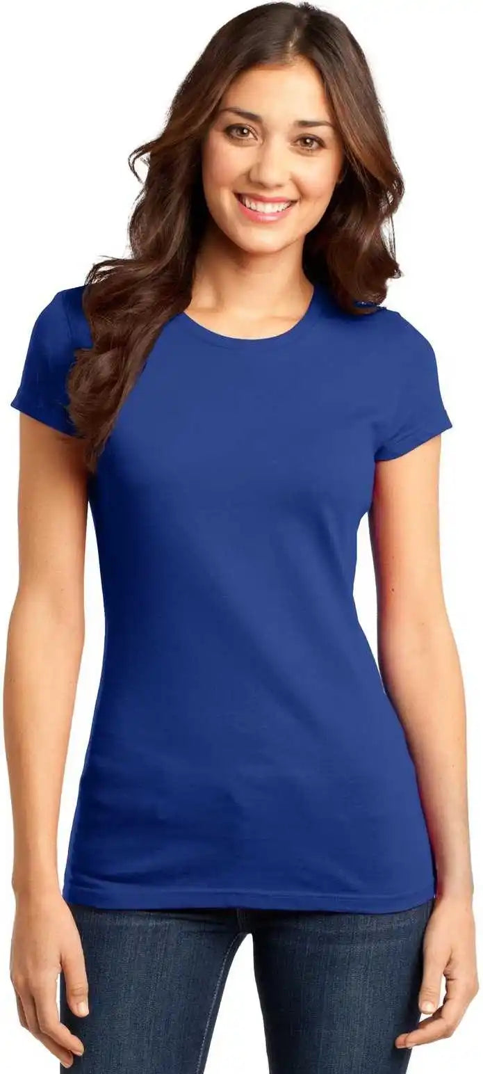 District Dt6001 Women’s Fitted Very Important Tee Deep Royal