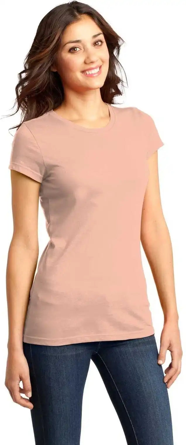 District Dt6001 Women’s Fitted Very Important Tee - Dusty Peach