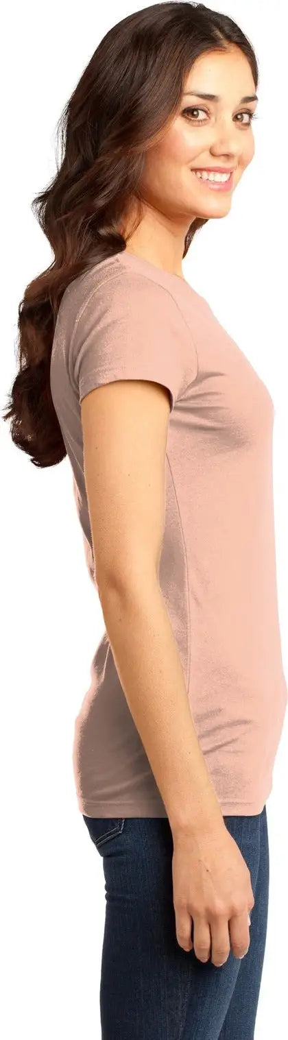 District Dt6001 Women’s Fitted Very Important Tee - Dusty Peach