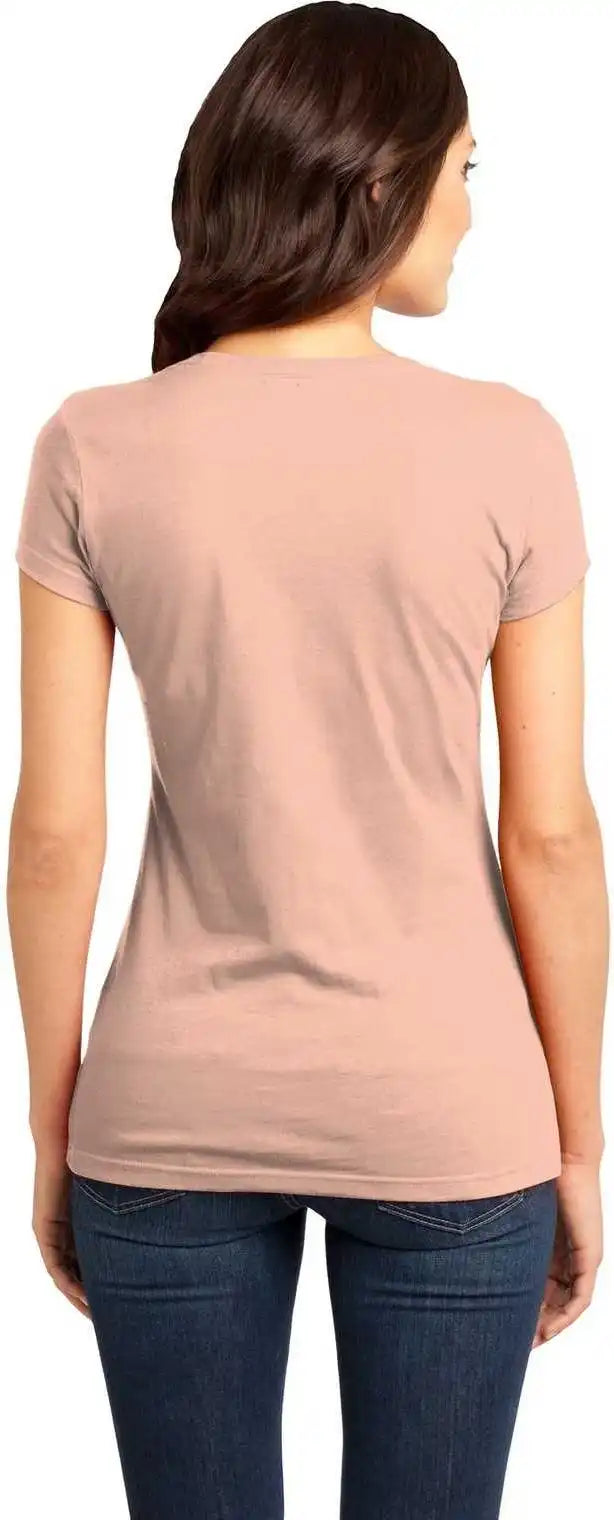 District Dt6001 Women’s Fitted Very Important Tee - Dusty Peach