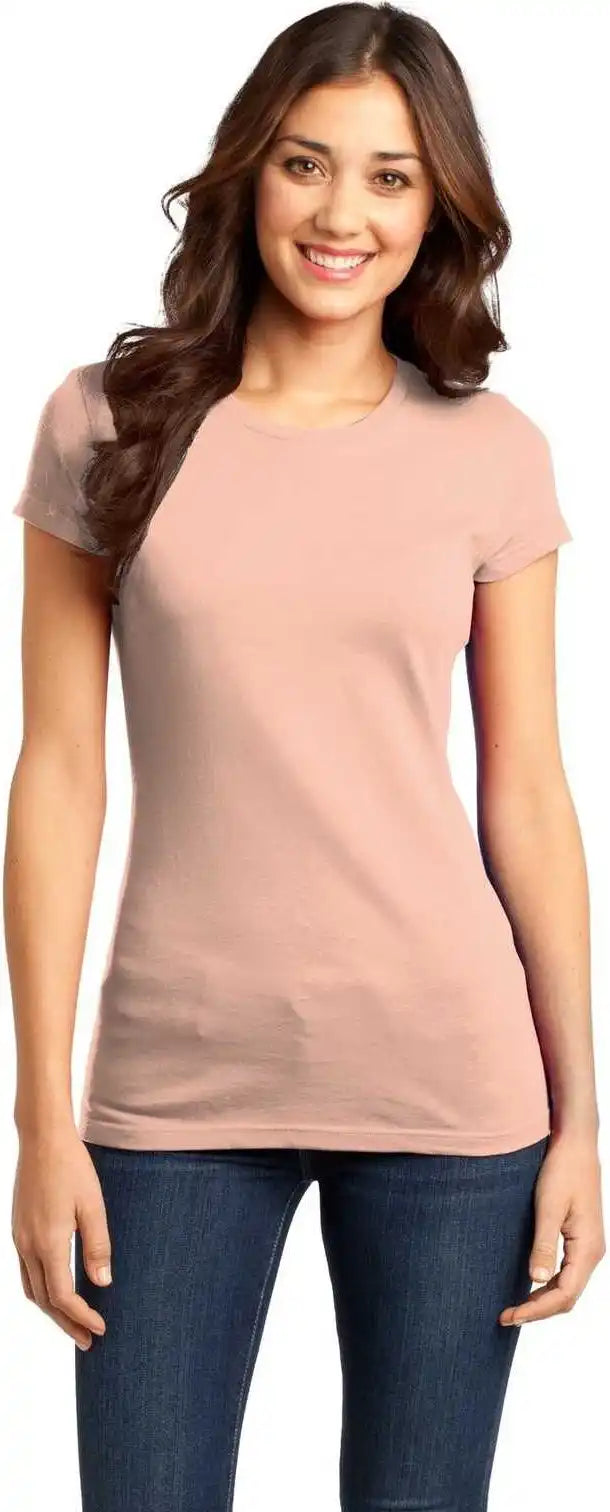 District Dt6001 Women’s Fitted Very Important Tee - Dusty Peach