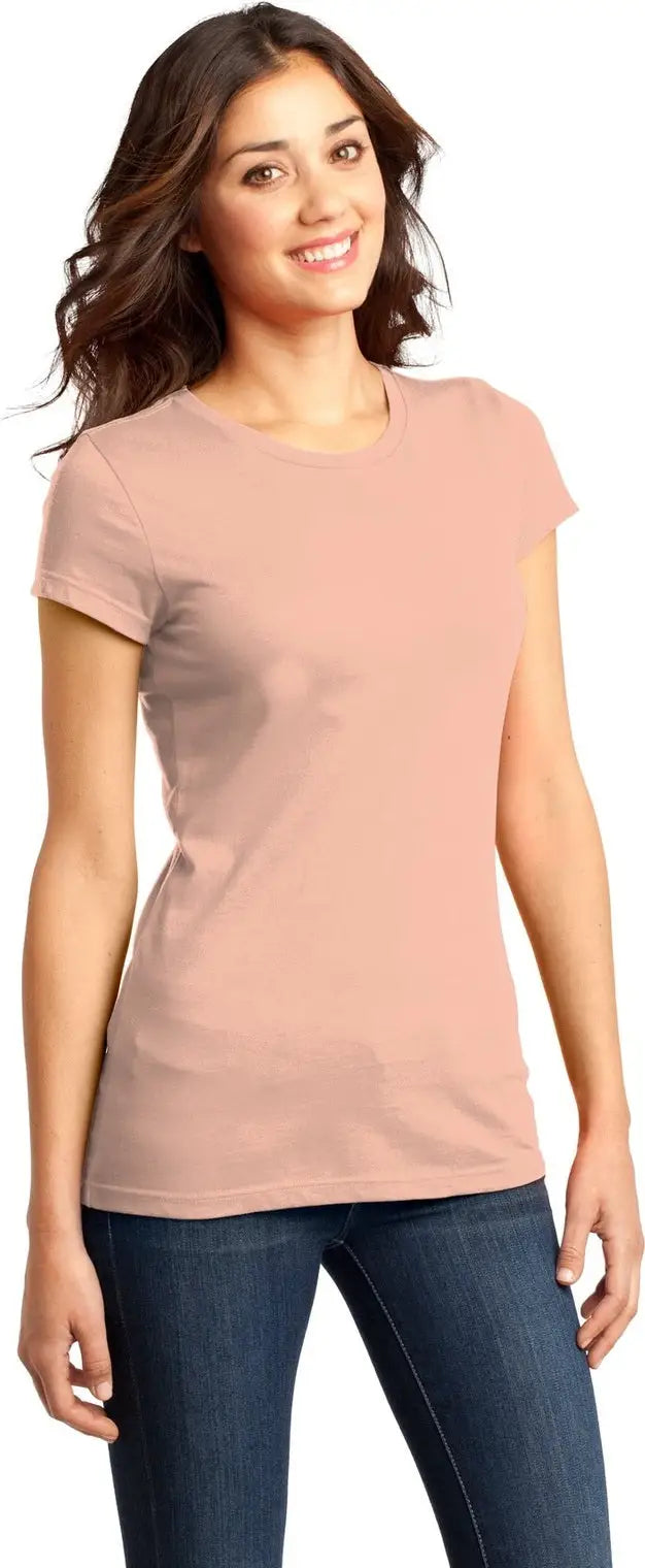 District Dt6001 Women’s Fitted Very Important Tee - Dusty Peach