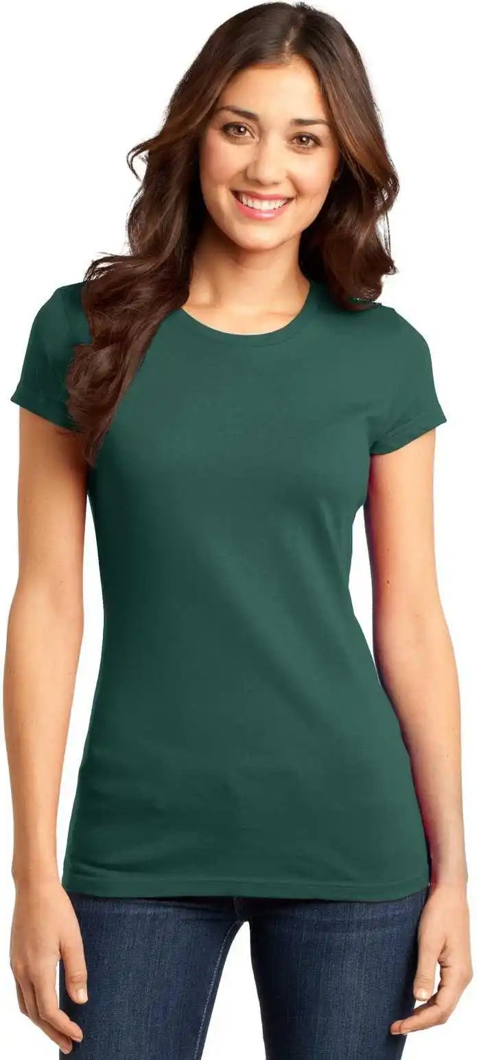 District Dt6001 Women’s Fitted Very Important Tee - Evergreen