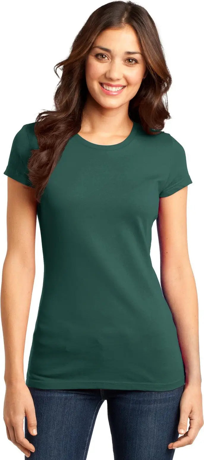 District Dt6001 Women’s Fitted Very Important Tee - Evergreen - Ladies Xs