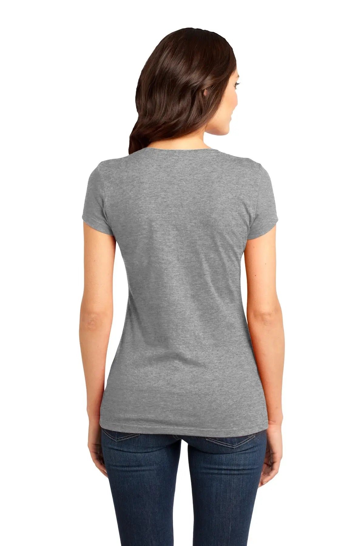 District Dt6001 Women’s Fitted Very Important Tee - Gray Frost