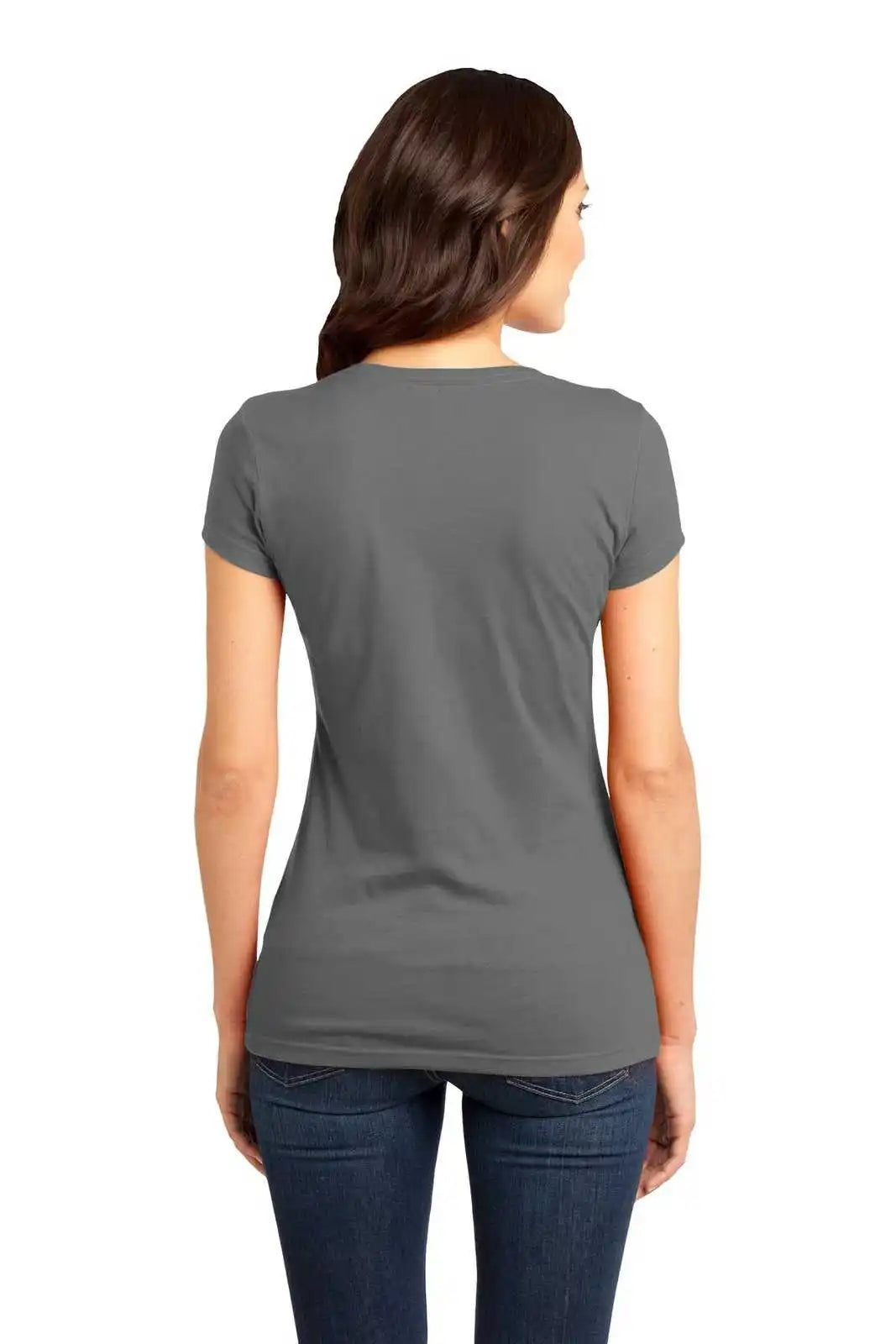 District Dt6001 Women’s Fitted Very Important Tee Gray