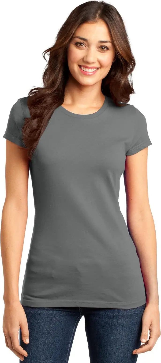 District Dt6001 Women’s Fitted Very Important Tee - Gray - Ladies Xs