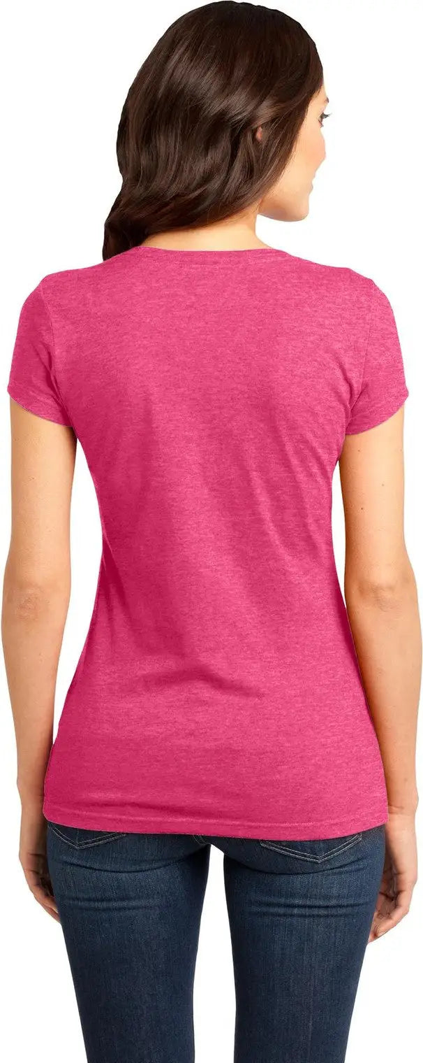 District Dt6001 Women’s Fitted Very Important Tee - Heathered Watermelon