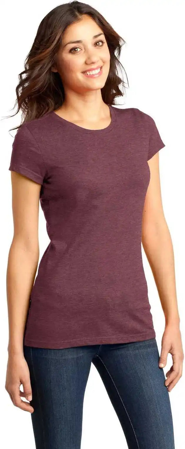 District Dt6001 Women’s Fitted Very Important Tee - Heathered Cardinal