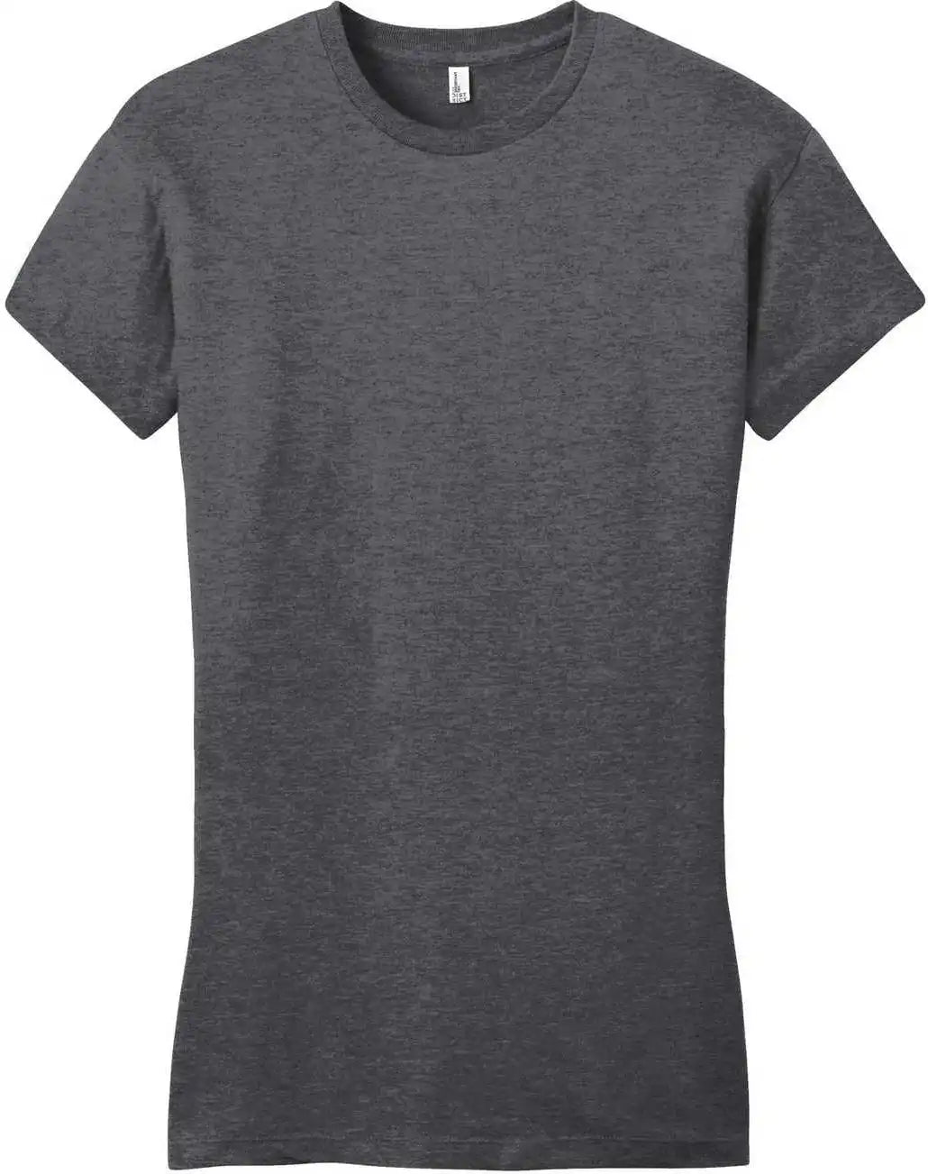District Dt6001 Women’s Fitted Very Important Tee Heathered Charcoal