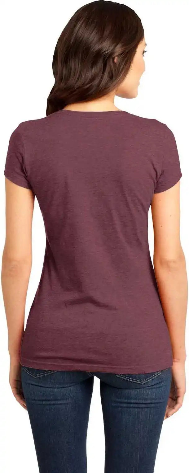 District Dt6001 Women’s Fitted Very Important Tee - Heathered Cardinal