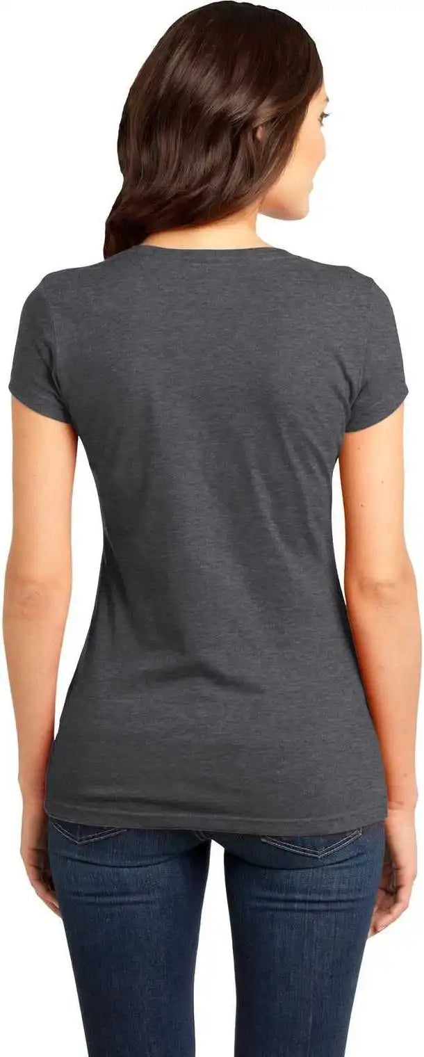 District Dt6001 Women’s Fitted Very Important Tee - Heathered Charcoal