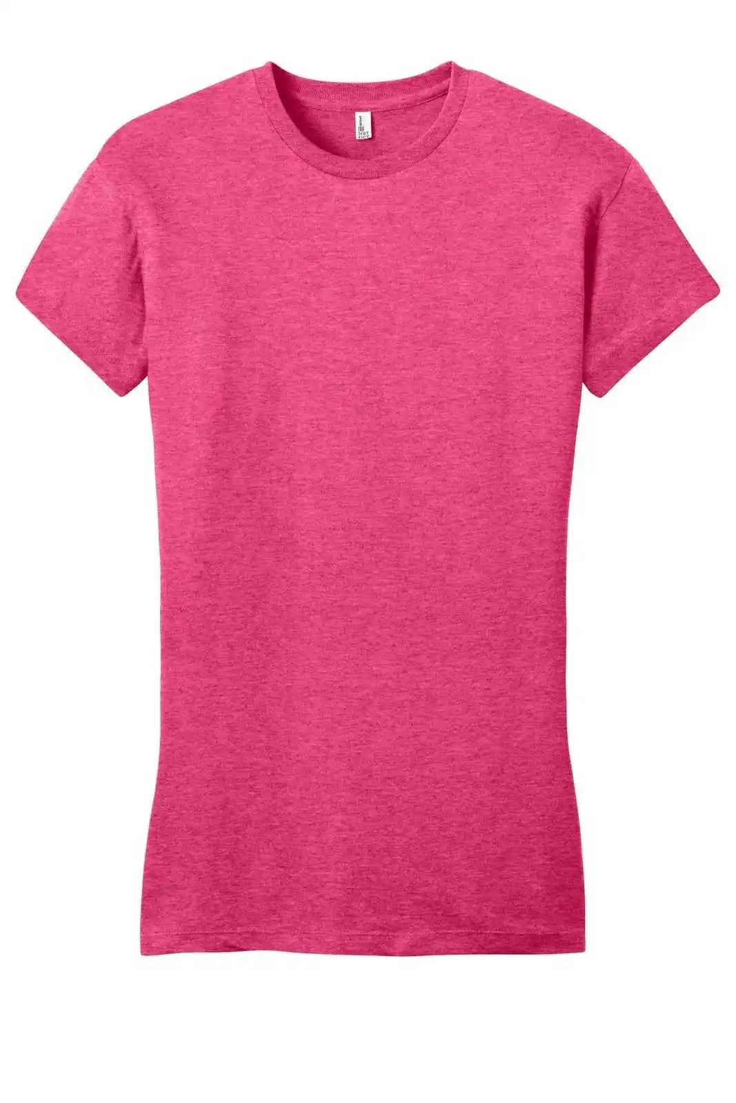 District Dt6001 Women’s Fitted Very Important Tee - Heathered Watermelon