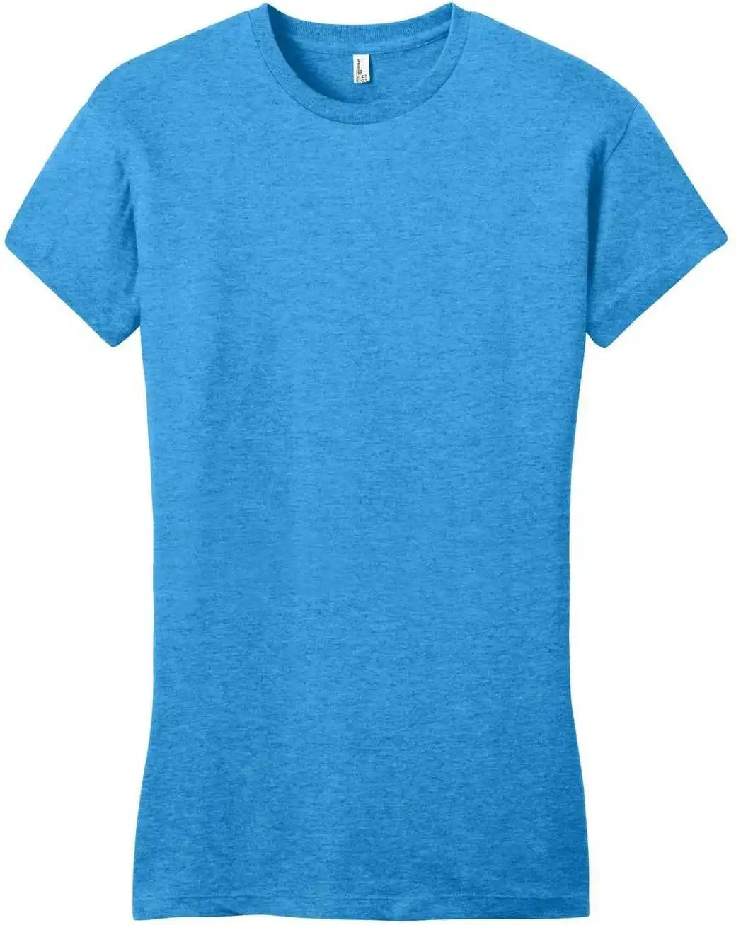 District Dt6001 Women’s Fitted Very Important Tee Heathered Bright Turquoise