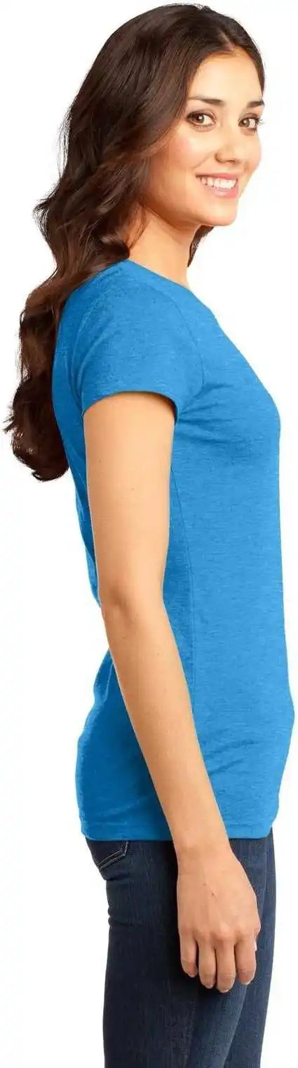 District Dt6001 Women’s Fitted Very Important Tee Heathered Bright Turquoise