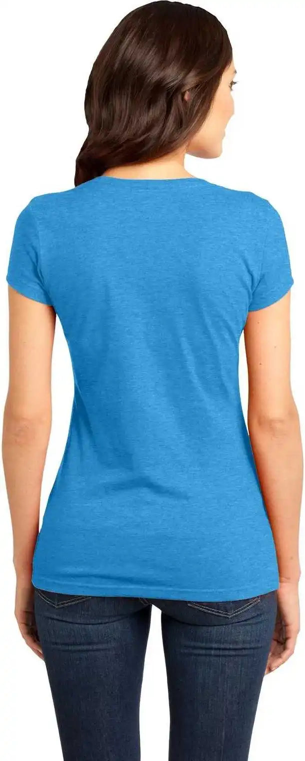 District Dt6001 Women’s Fitted Very Important Tee Heathered Bright Turquoise