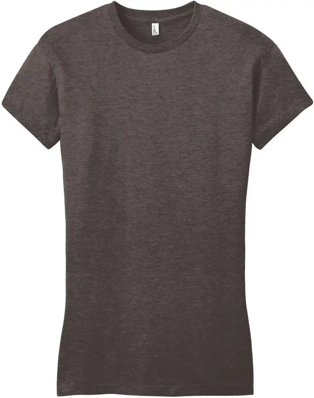 District Dt6001 Women’s Fitted Very Important Tee - Heathered Brown