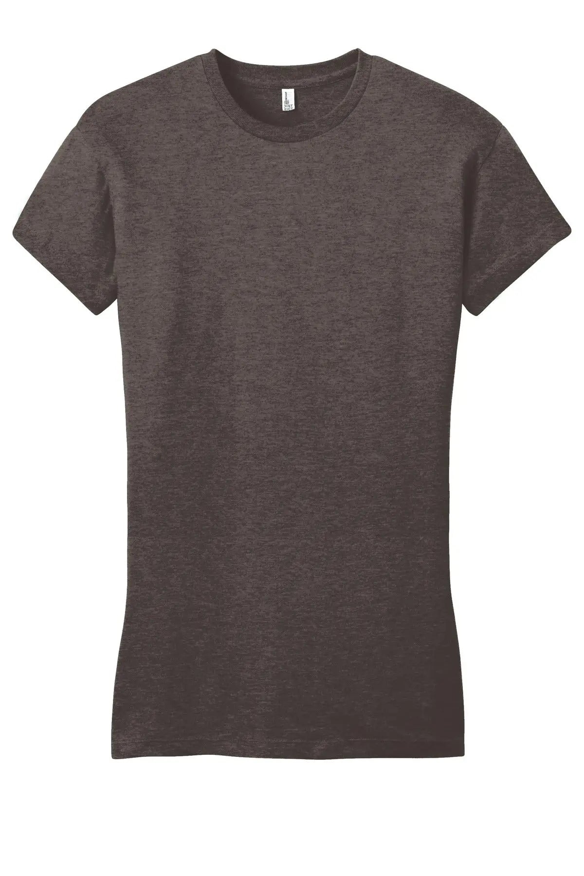 District Dt6001 Women’s Fitted Very Important Tee - Heathered Brown
