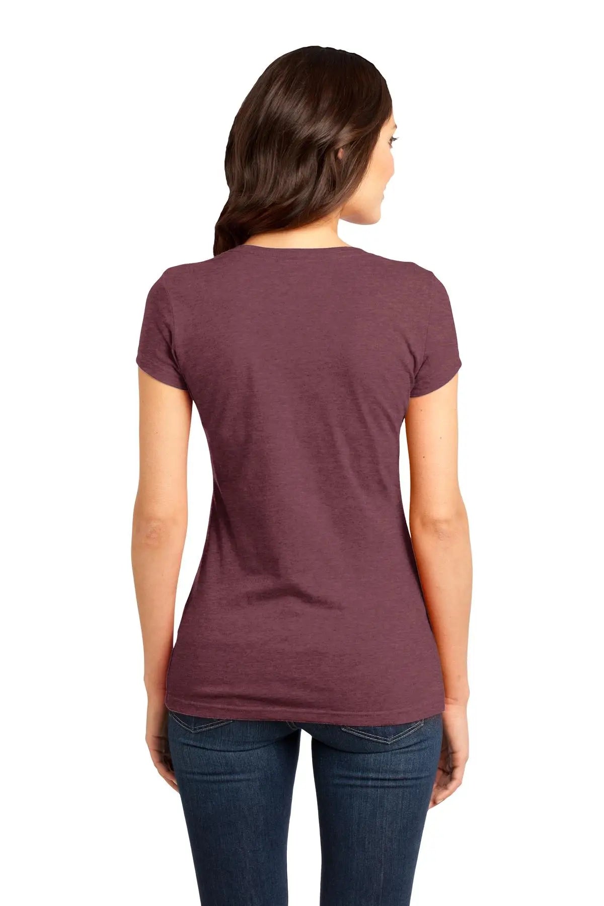 District Dt6001 Women’s Fitted Very Important Tee - Heathered Cardinal