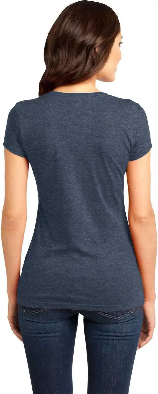 District Dt6001 Women’s Fitted Very Important Tee Heathered Navy