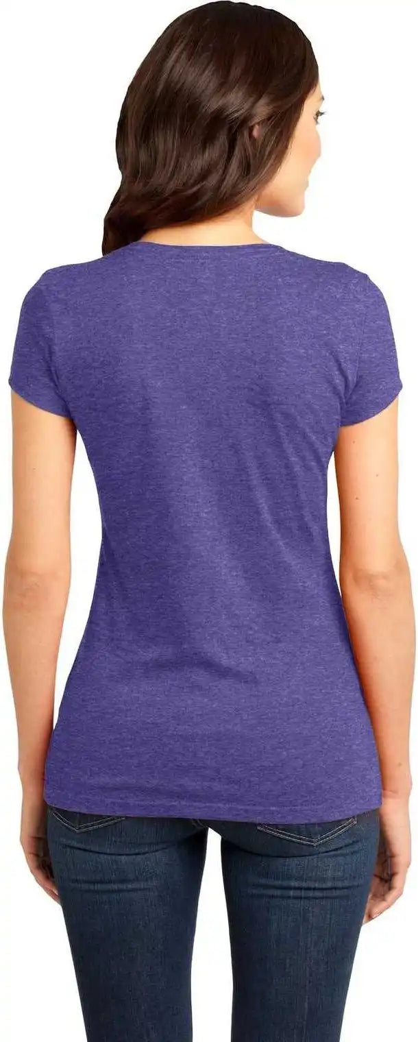 District Dt6001 Women’s Fitted Very Important Tee Heathered Purple