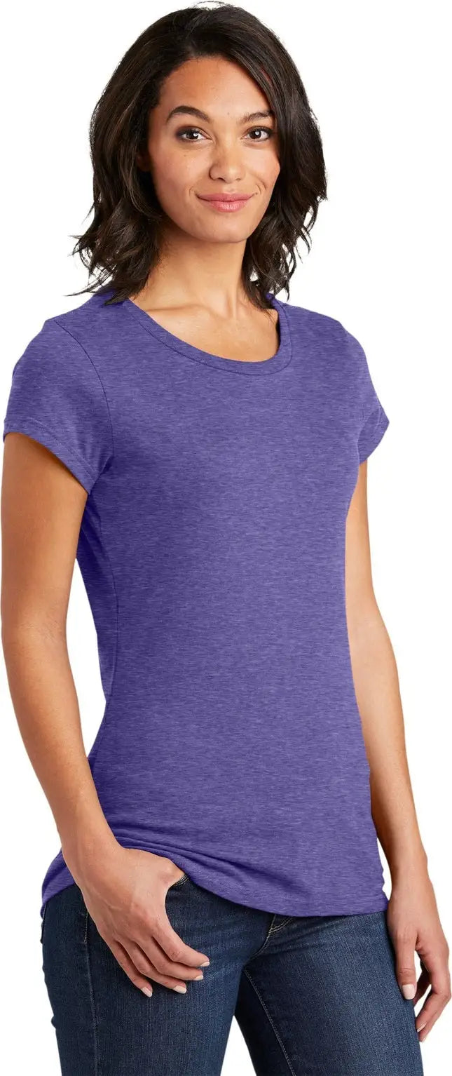 District Dt6001 Women’s Fitted Very Important Tee - Heathered Purple