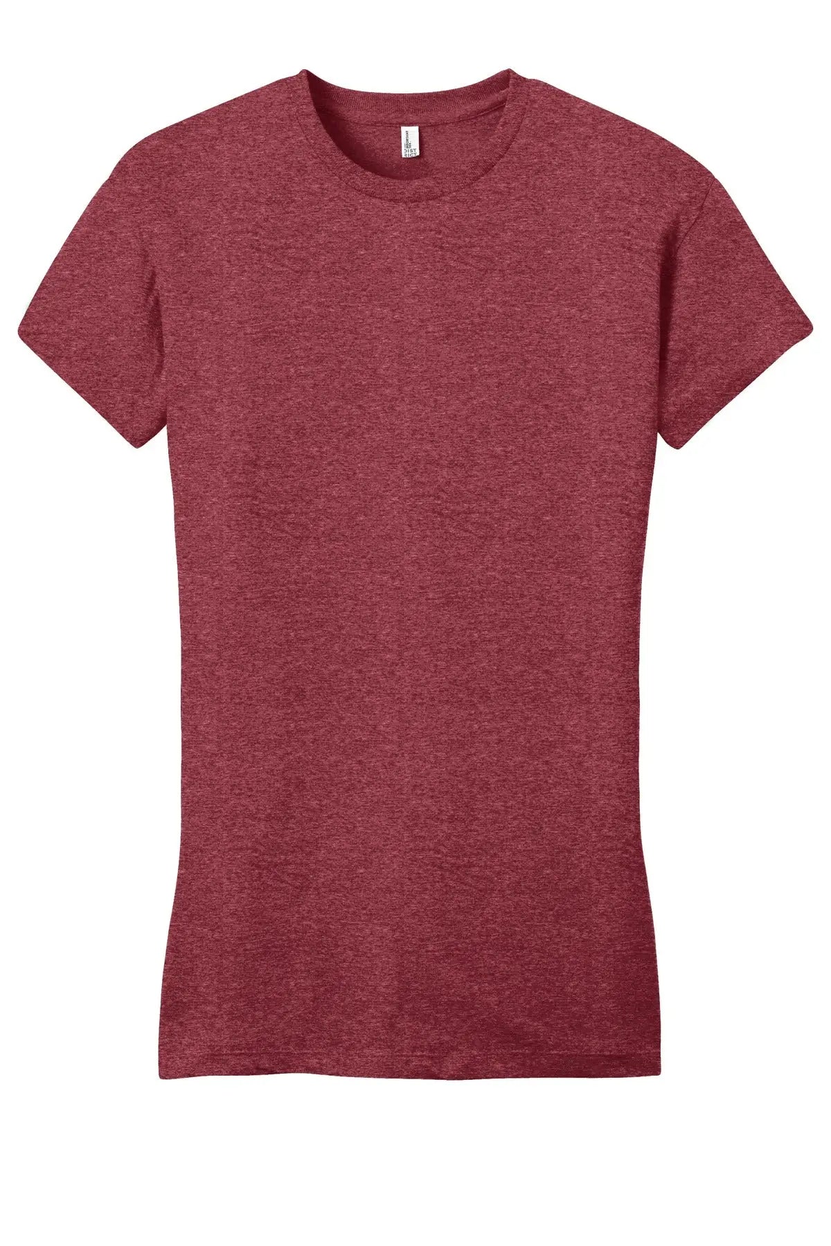 District Dt6001 Women’s Fitted Very Important Tee - Heathered Red