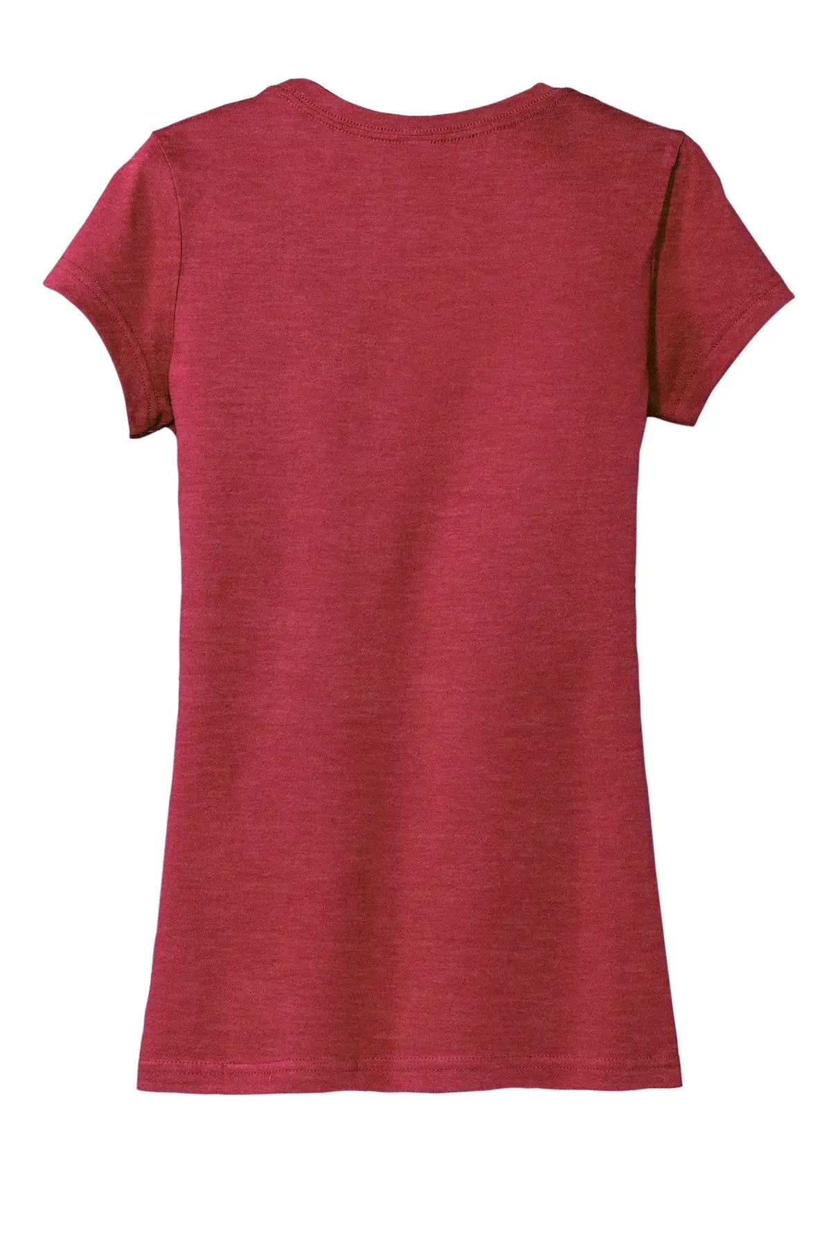 District Dt6001 Women’s Fitted Very Important Tee - Heathered Red - Ladies Xs