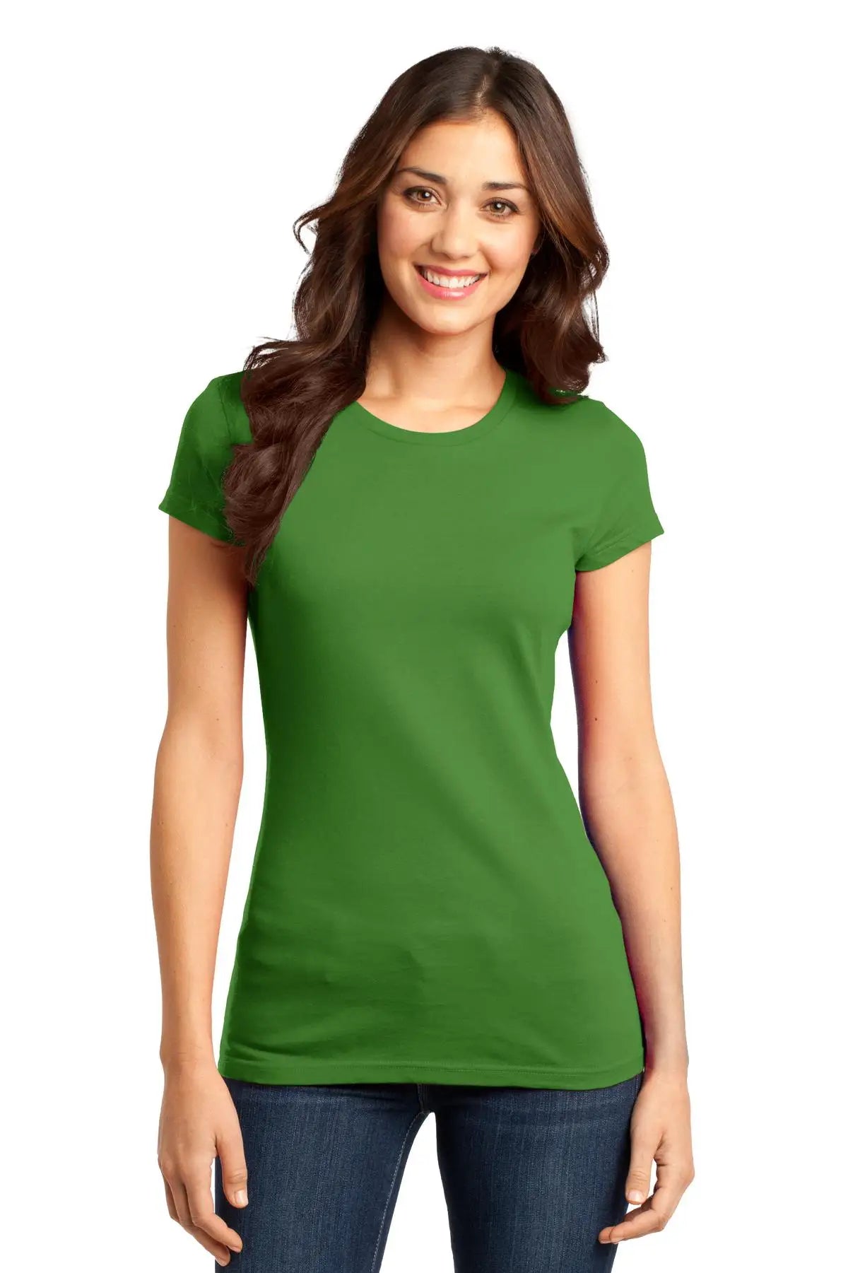 District Dt6001 Women’s Fitted Very Important Tee - Kiwi Green - Ladies Xs