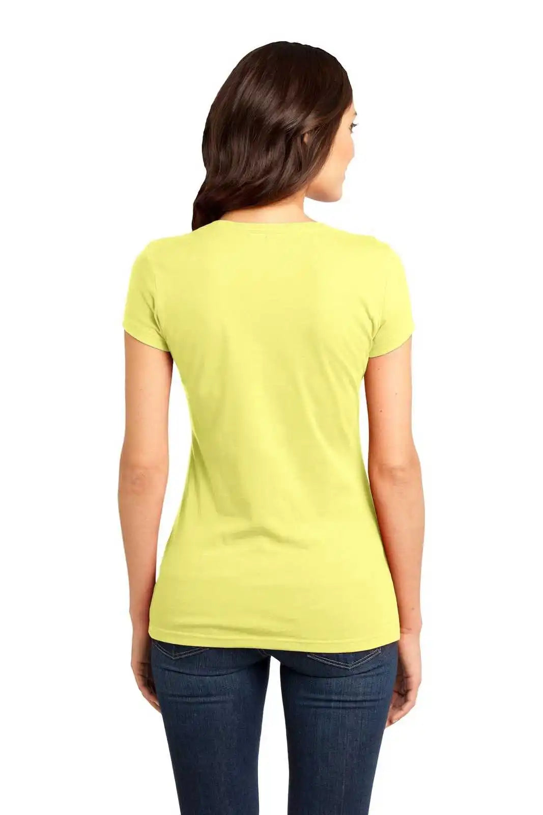 District Dt6001 Women’s Fitted Very Important Tee - Lemon Yellow
