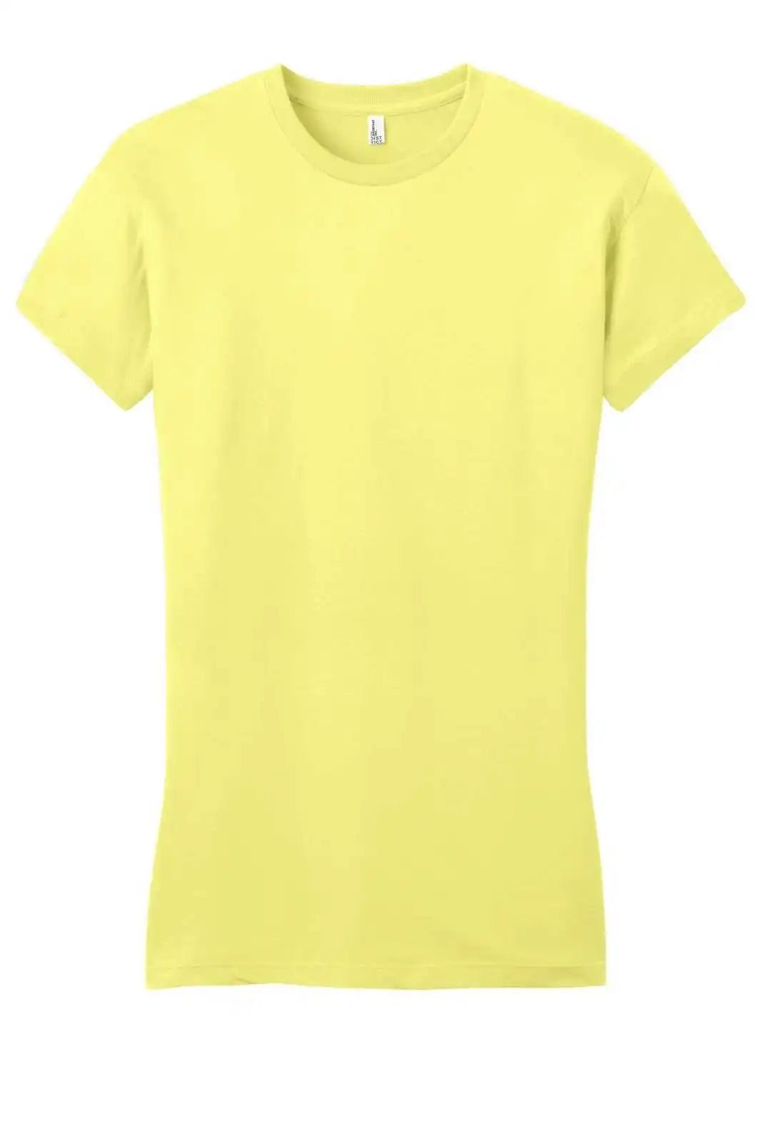District Dt6001 Women’s Fitted Very Important Tee - Lemon Yellow