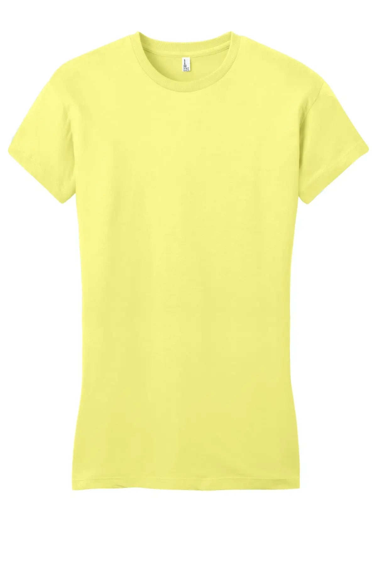District Dt6001 Women’s Fitted Very Important Tee - Lemon Yellow