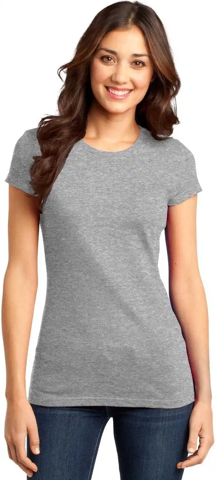 District Dt6001 Women’s Fitted Very Important Tee Light Heather Gray