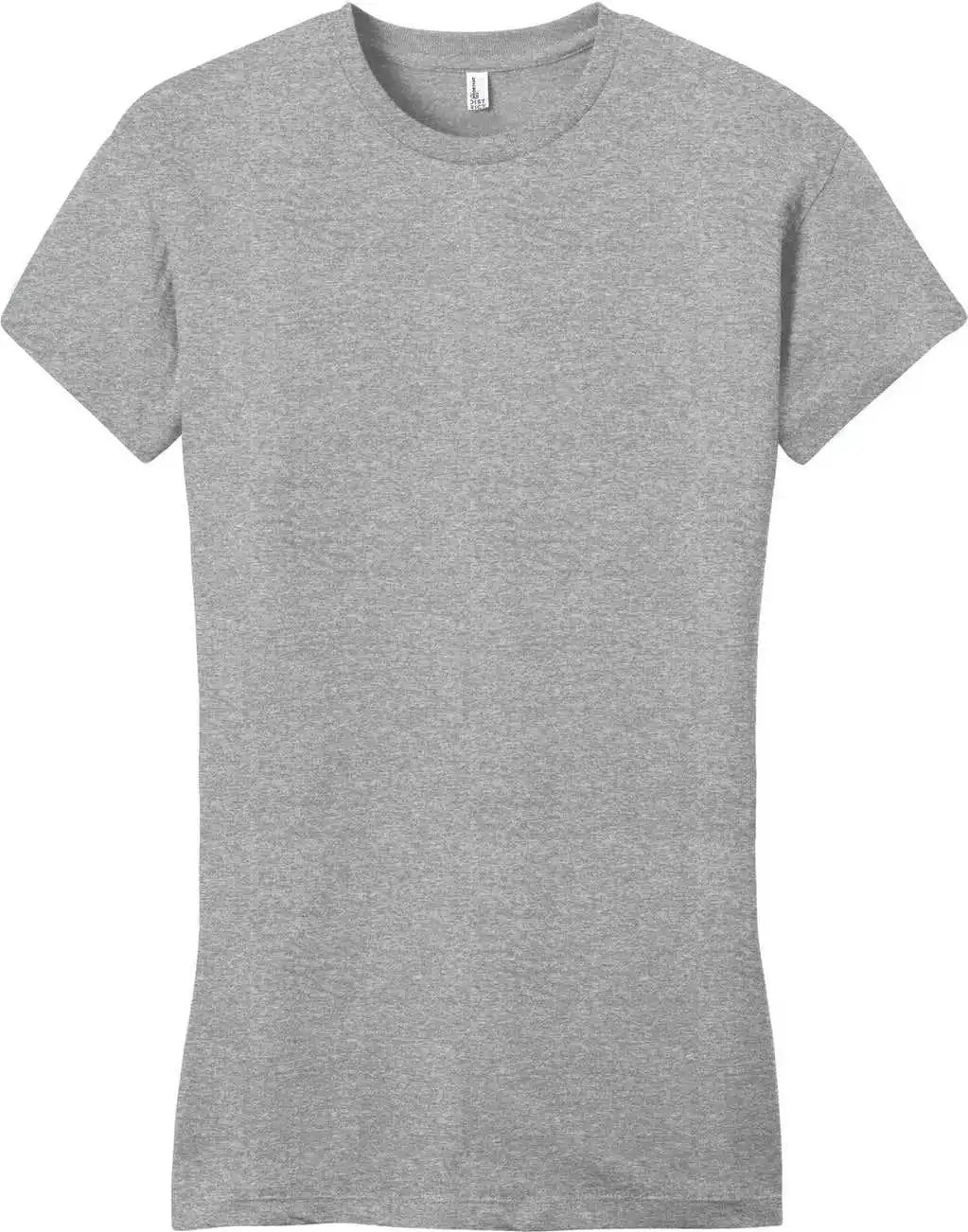 District Dt6001 Women’s Fitted Very Important Tee - Light Heather Grey