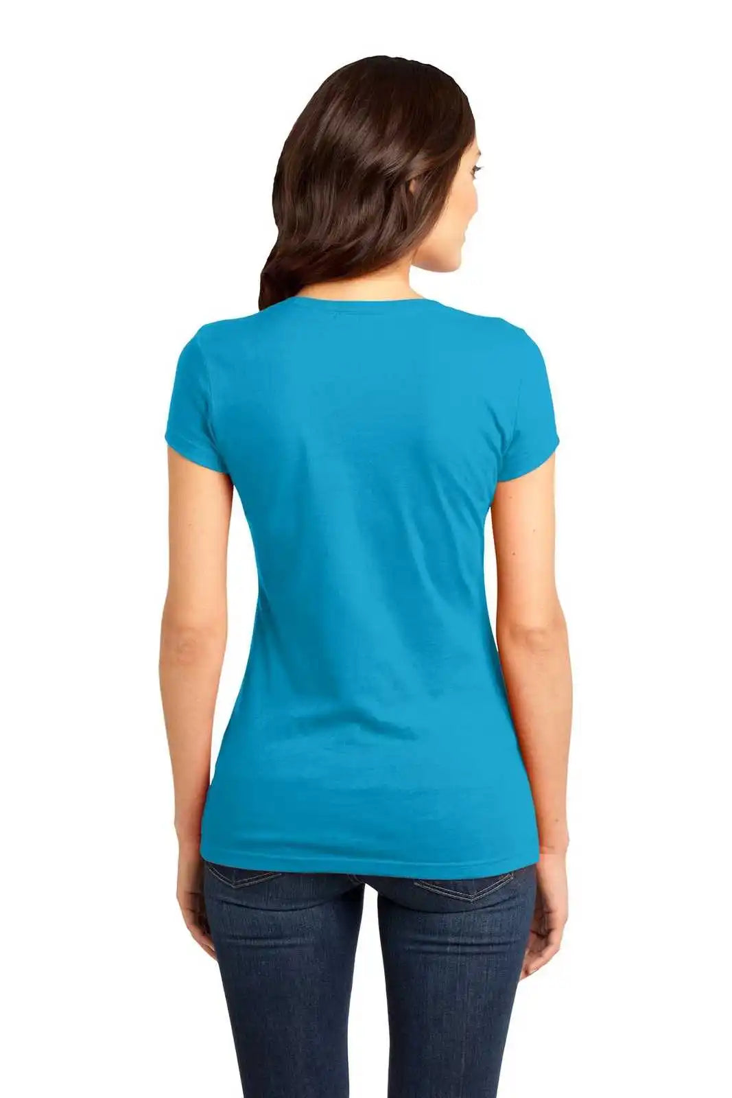 District Dt6001 Women’s Fitted Very Important Tee - Light Turquoise
