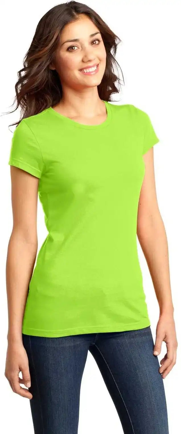 District Dt6001 Women’s Fitted Very Important Tee - Lime Shock