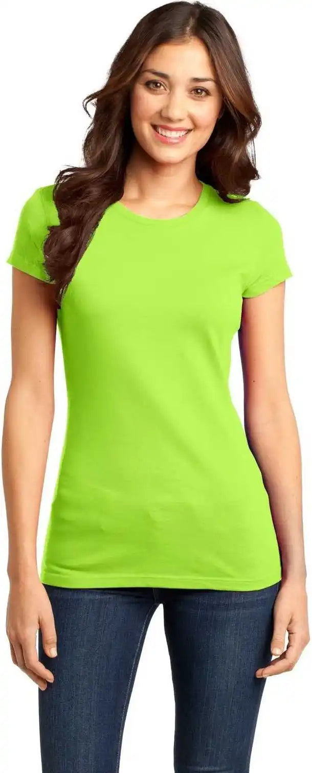 District Dt6001 Women’s Fitted Very Important Tee - Lime Shock
