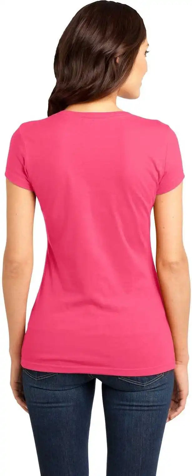 District Dt6001 Women’s Fitted Very Important Tee - Neon Pink