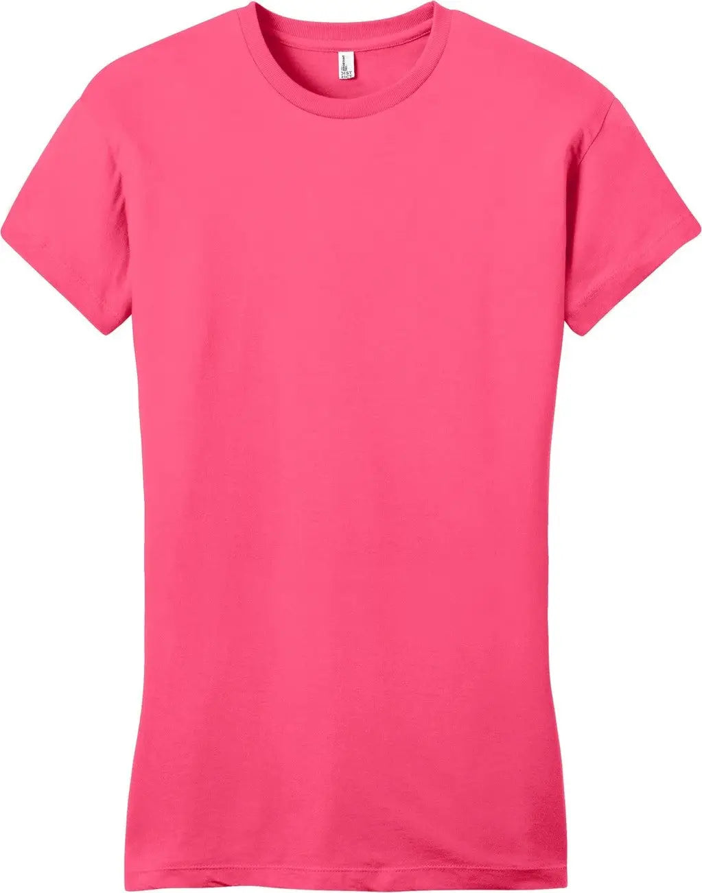 District Dt6001 Women’s Fitted Very Important Tee - Neon Pink