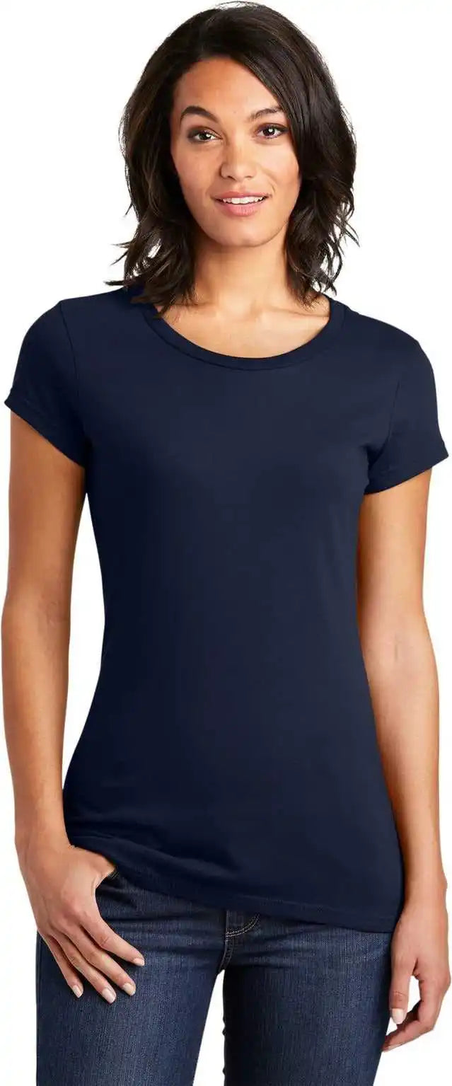 District Dt6001 Women’s Fitted Very Important Tee - New Navy