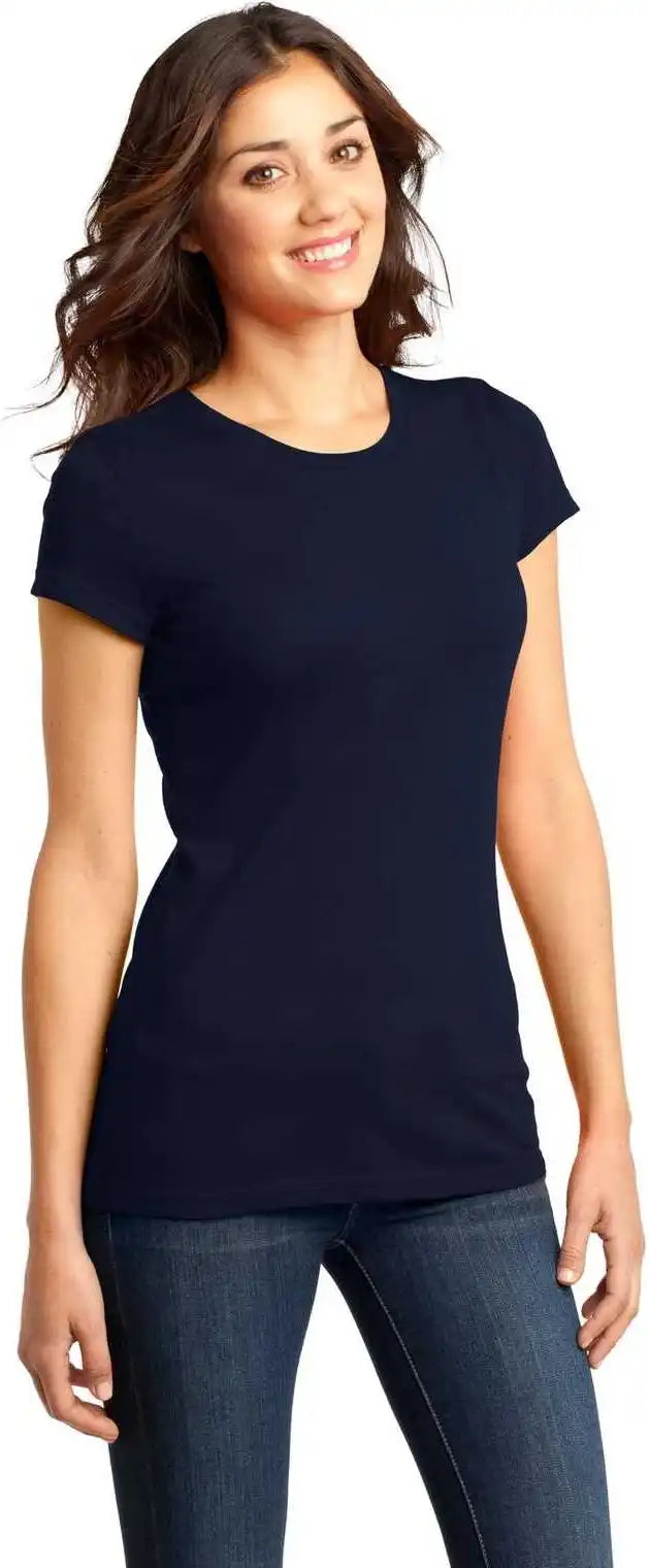 District Dt6001 Women’s Fitted Very Important Tee New Navy