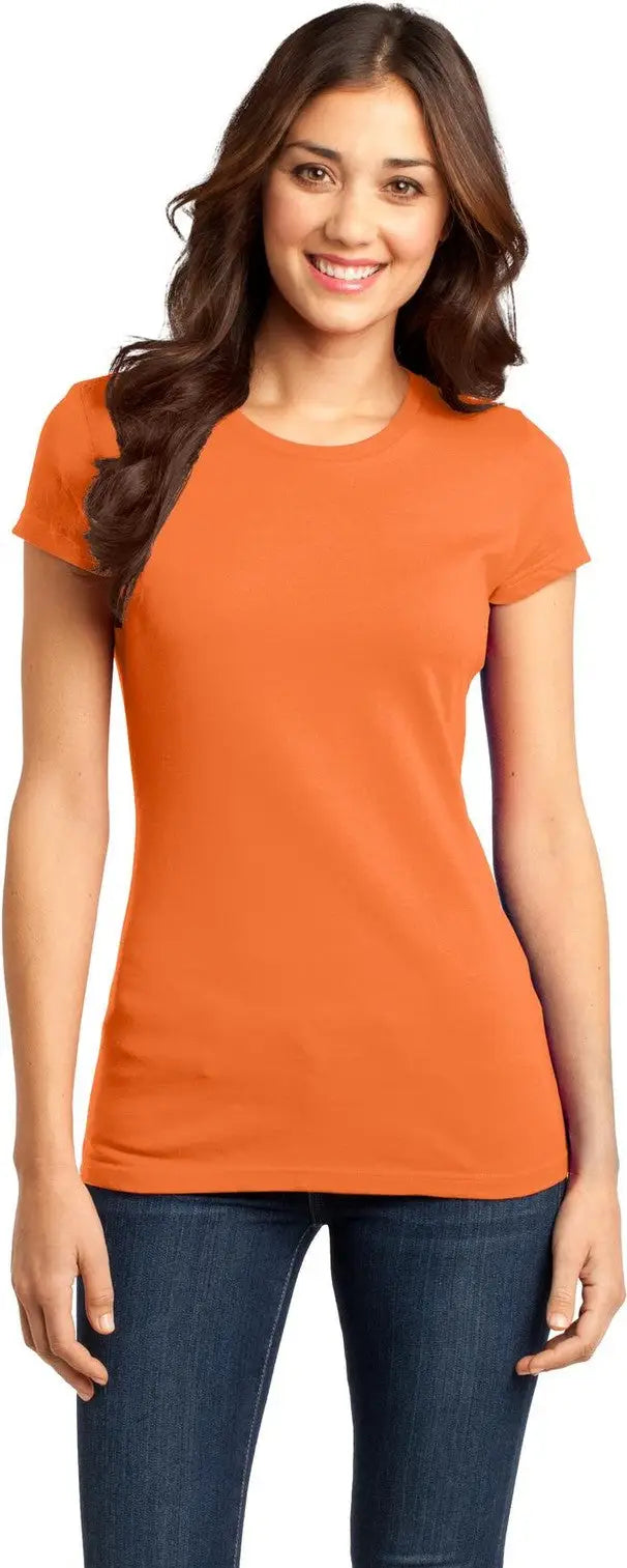 District Dt6001 Women’s Fitted Very Important Tee - Orange - Ladies m