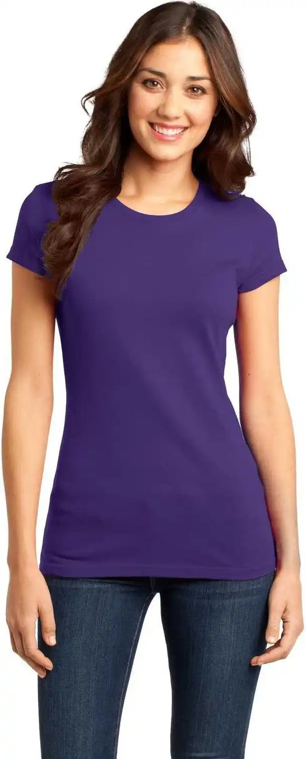District Dt6001 Women’s Fitted Very Important Tee - Purple